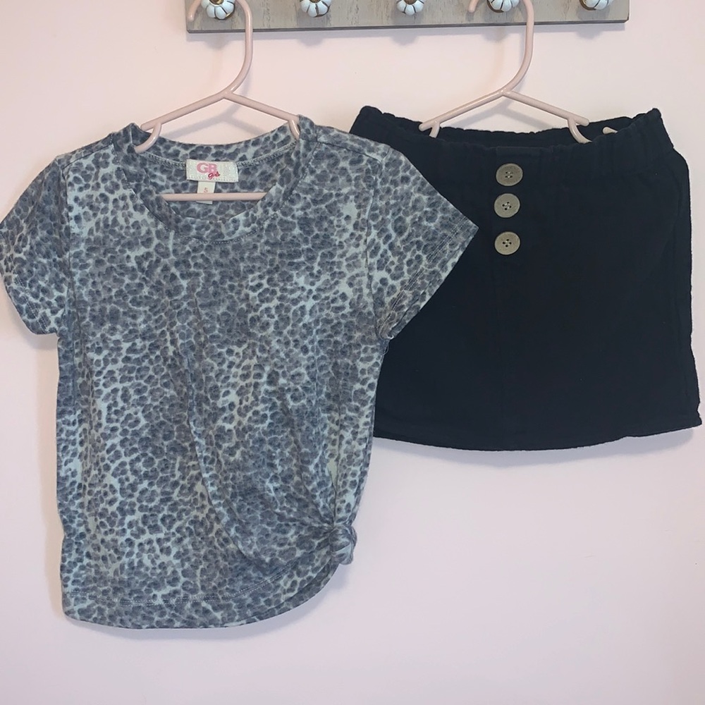 GB girls size 5 skirt set